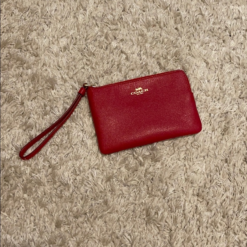 Red coach wristlet